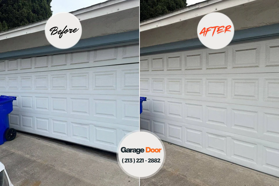 Before and after: garage door repair East Point, GA